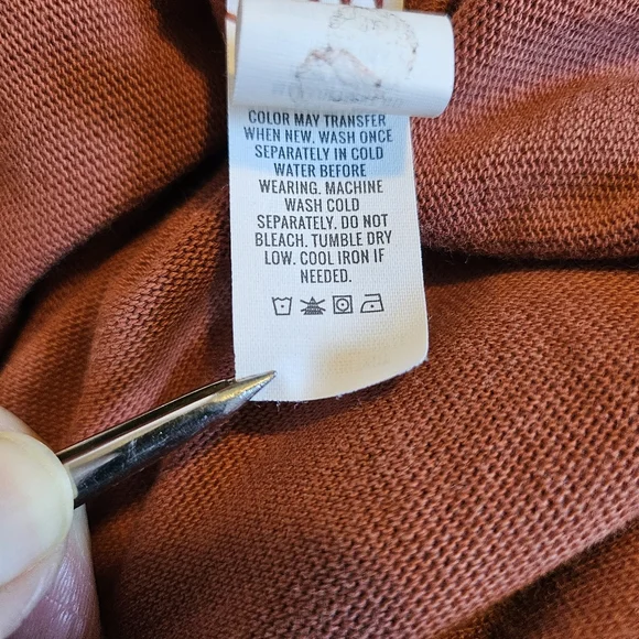 Lace-Up Hooded Pullover Top - Rust - Picture 14 of 14